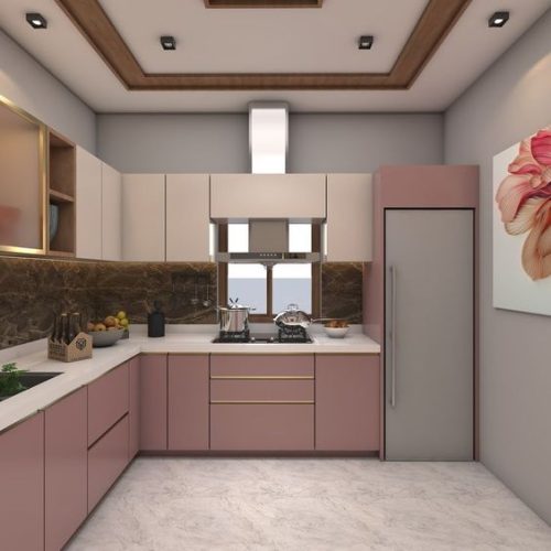 Modern kitchen cabinets with sleek finishes and elegant design